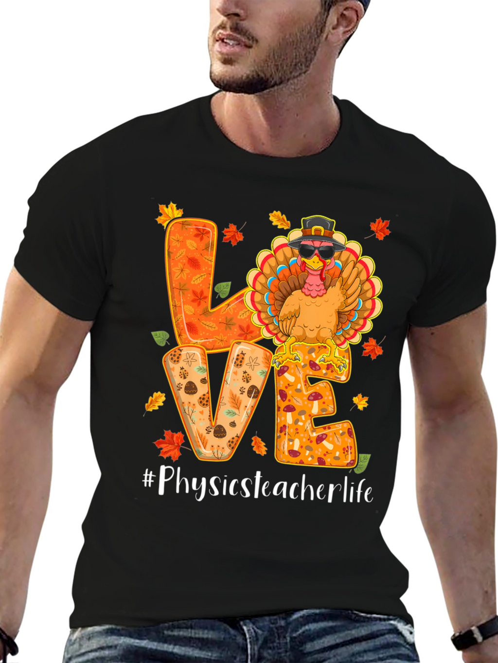 Physics Teacher Life Thanksgiving Turkey Shirt