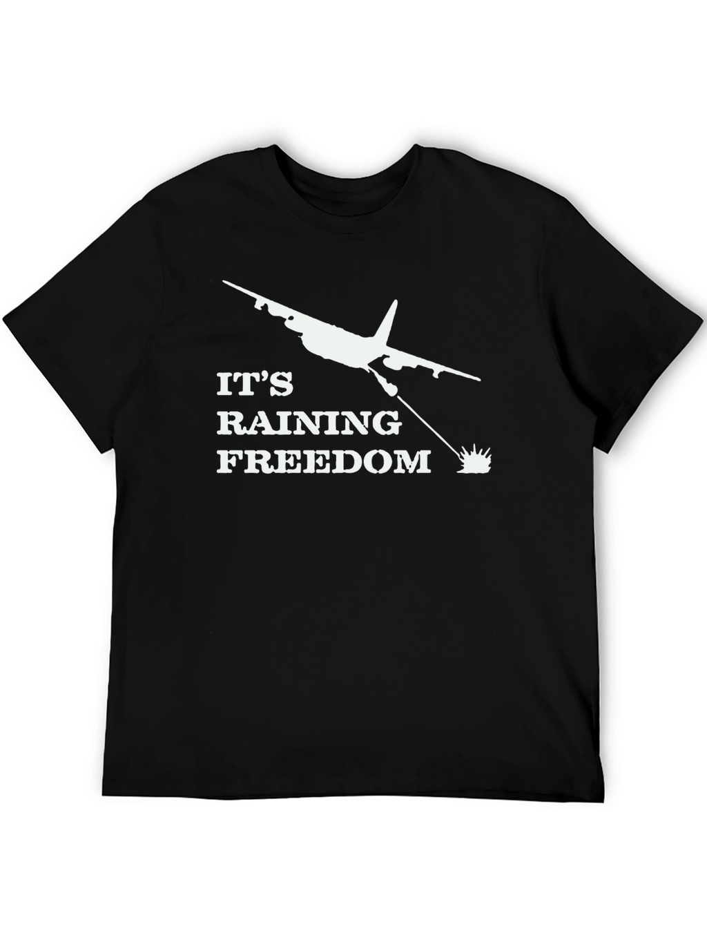 Its Raining Freedom Black Graphic Tee