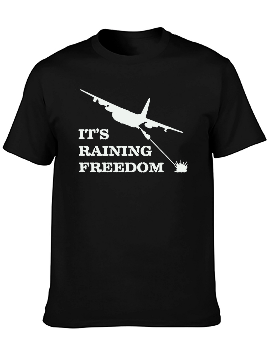 Its Raining Freedom Black Graphic Tee