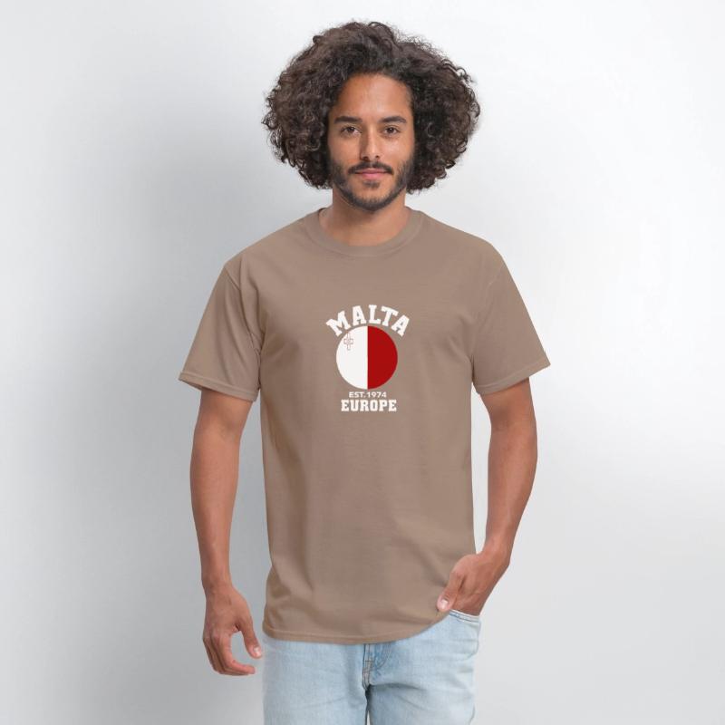 Malta Europe Est 1974 Patriotic Flag T Shirt