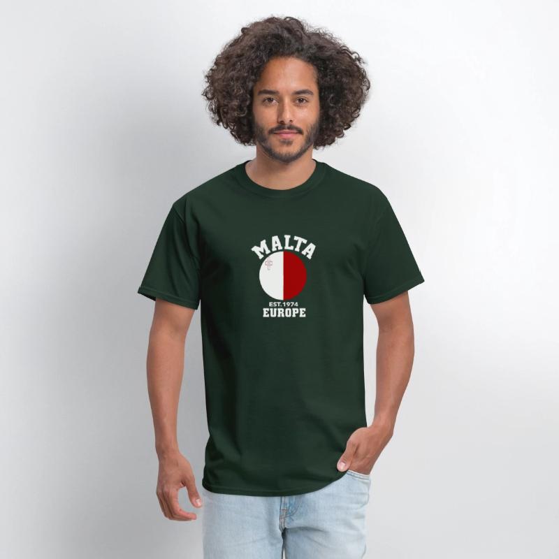 Malta Europe Est 1974 Patriotic Flag T Shirt
