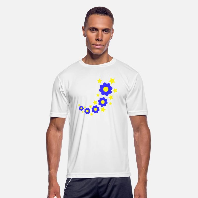 Many Pretty Daisy Flowers Decorative Stars Design