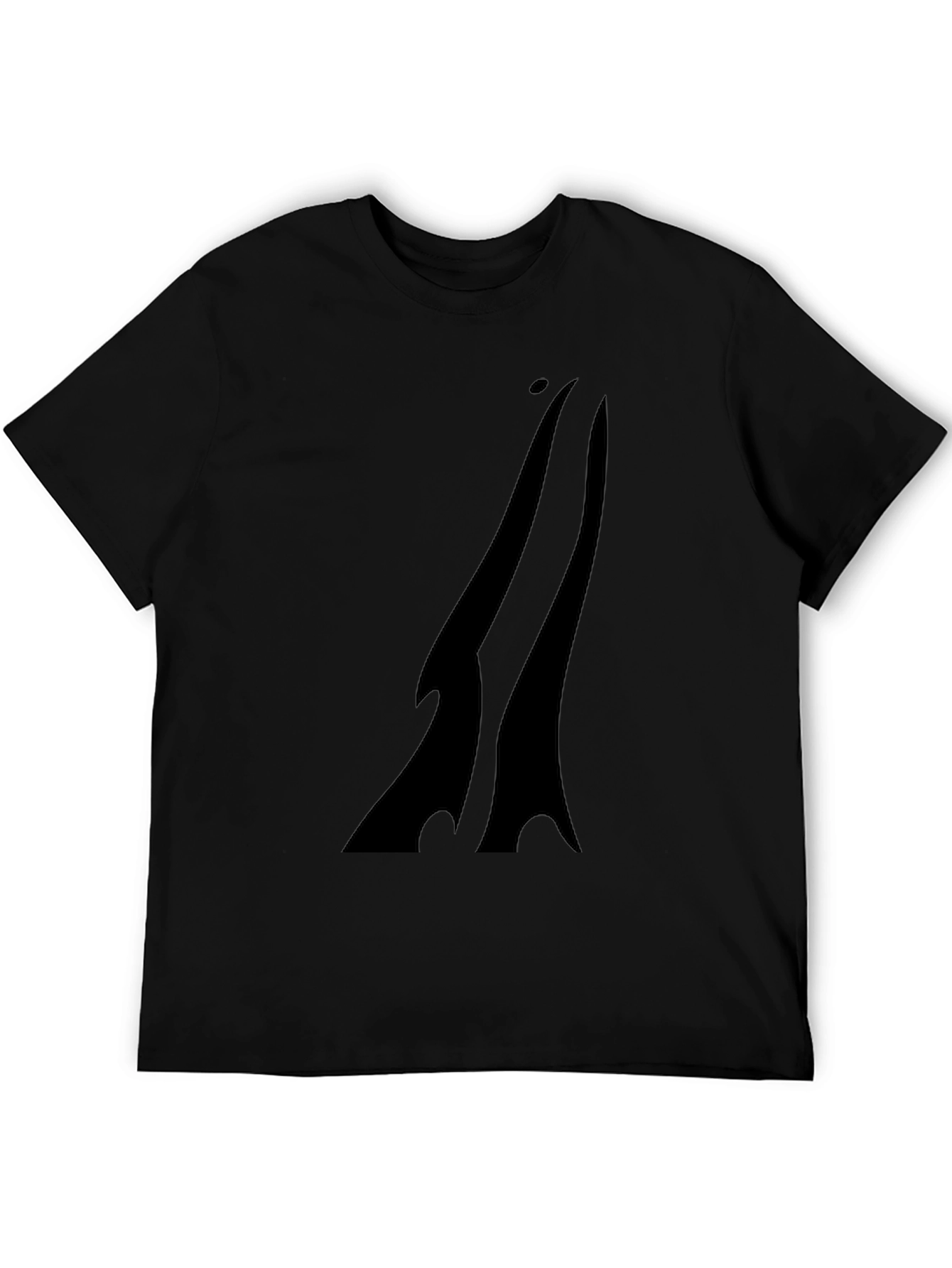 Mens Black Graphic Print T-Shirt