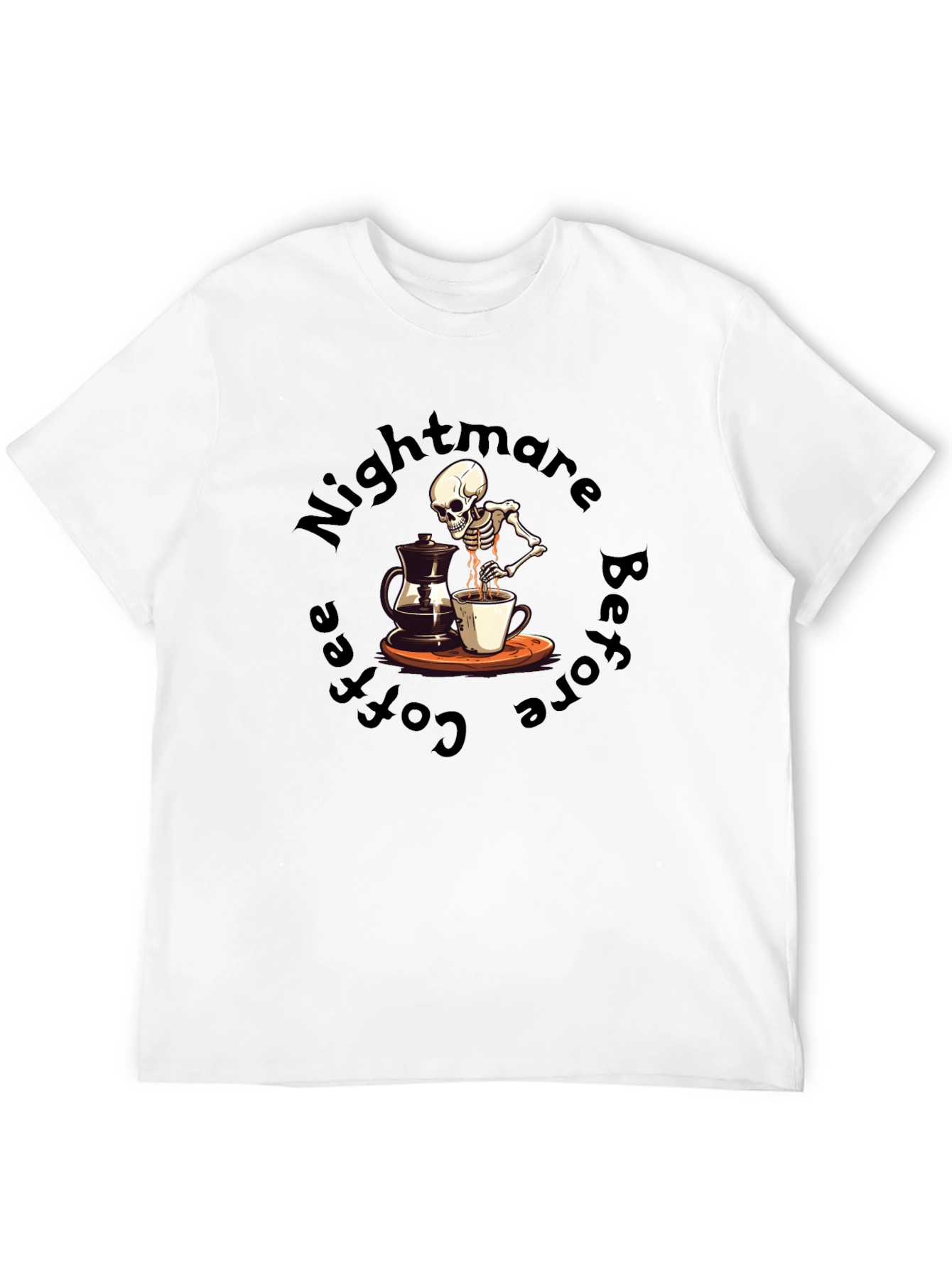 Nightmare Before Coffee T-Shirt - Skeleton Brew