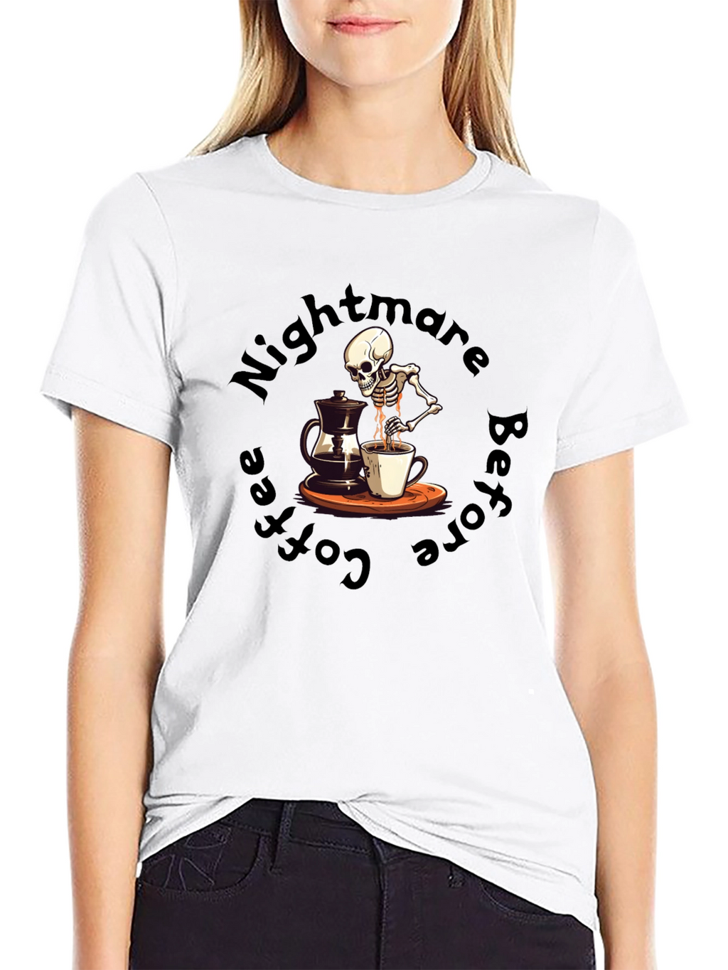 Nightmare Before Coffee T-Shirt - Skeleton Brew