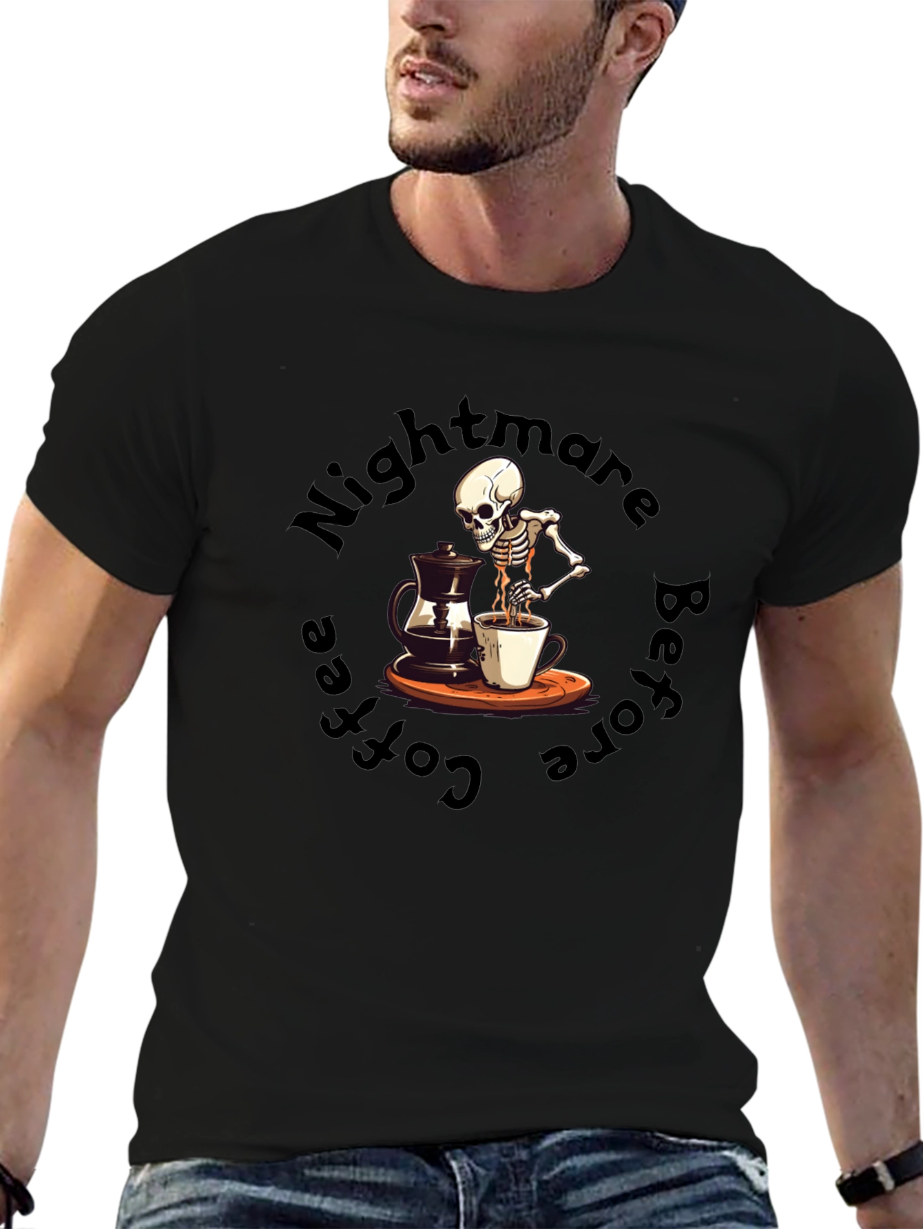 Nightmare Before Coffee T-Shirt - Skeleton Brew