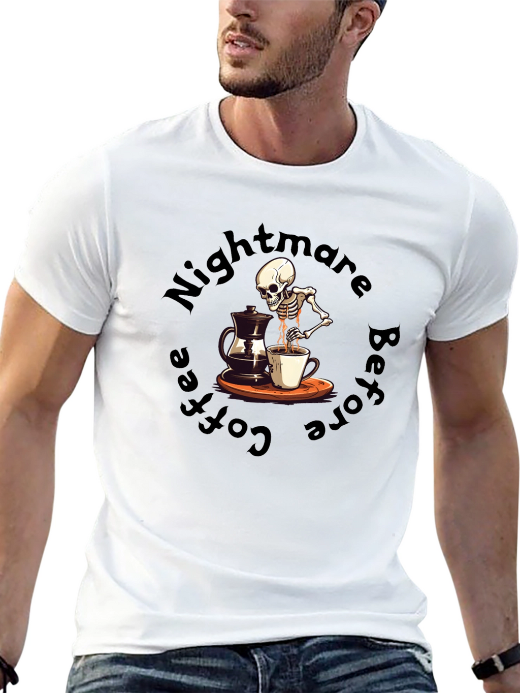 Nightmare Before Coffee T-Shirt - Skeleton Brew