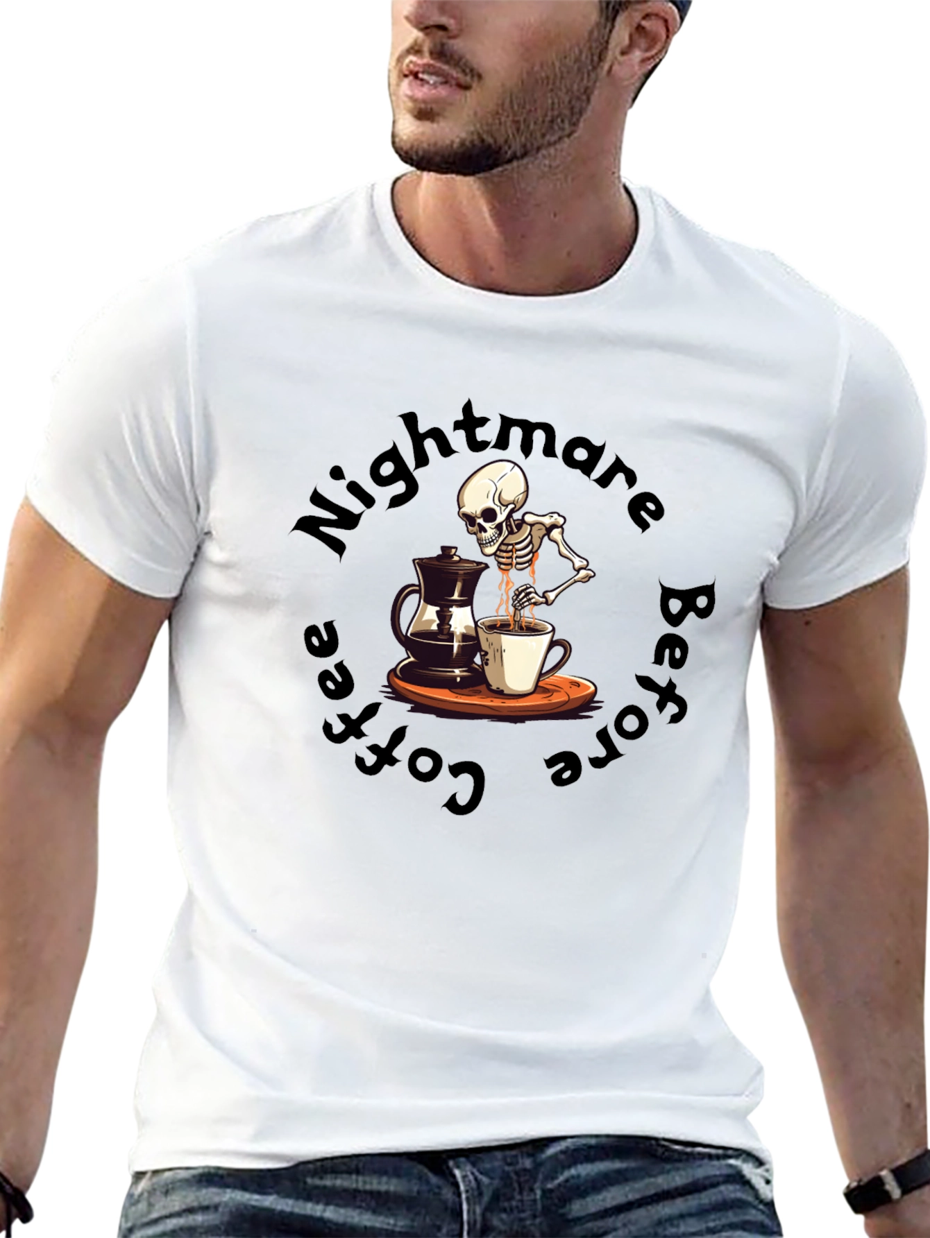 Nightmare Before Coffee T-Shirt - Skeleton Brew