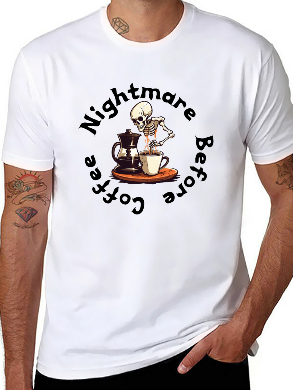 Nightmare Before Coffee T-Shirt - Skeleton Brew