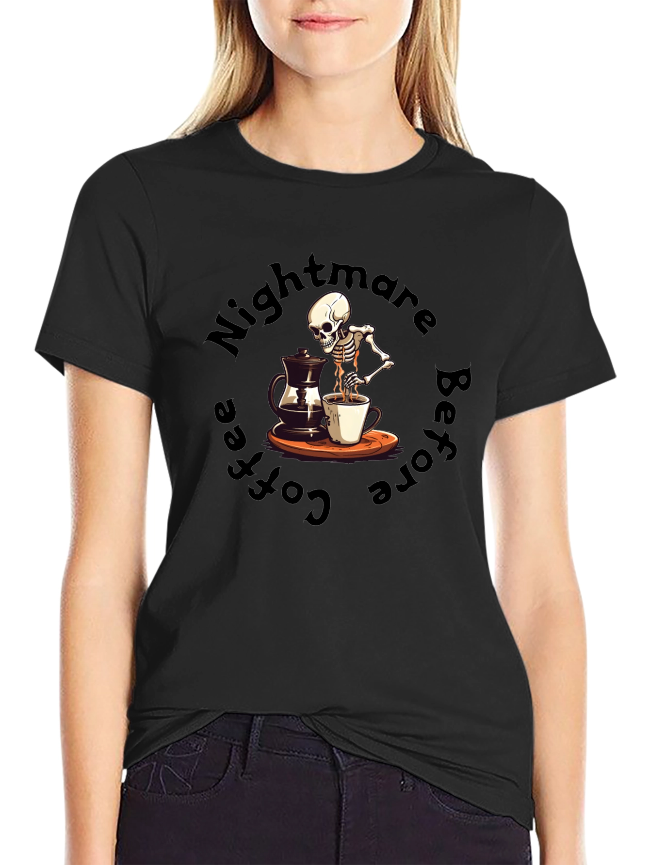 Nightmare Before Coffee T-Shirt - Skeleton Brew
