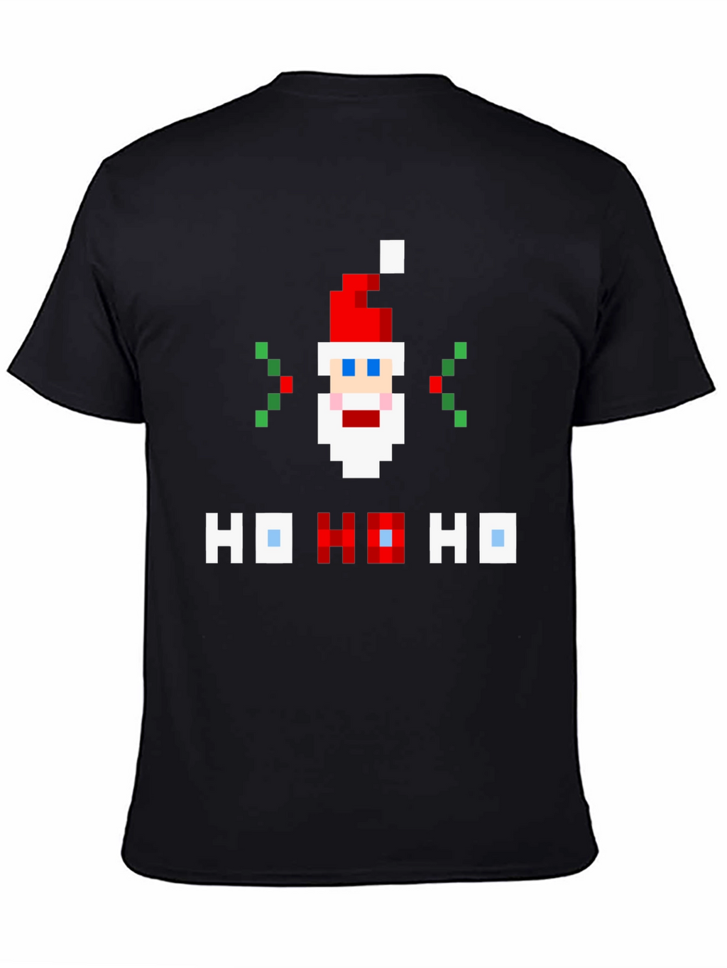 Pixel Santa Ho Ho Ho Graphic Tee