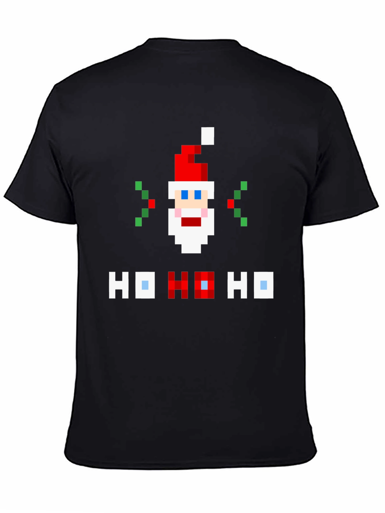 Pixel Santa Ho Ho Ho Graphic Tee