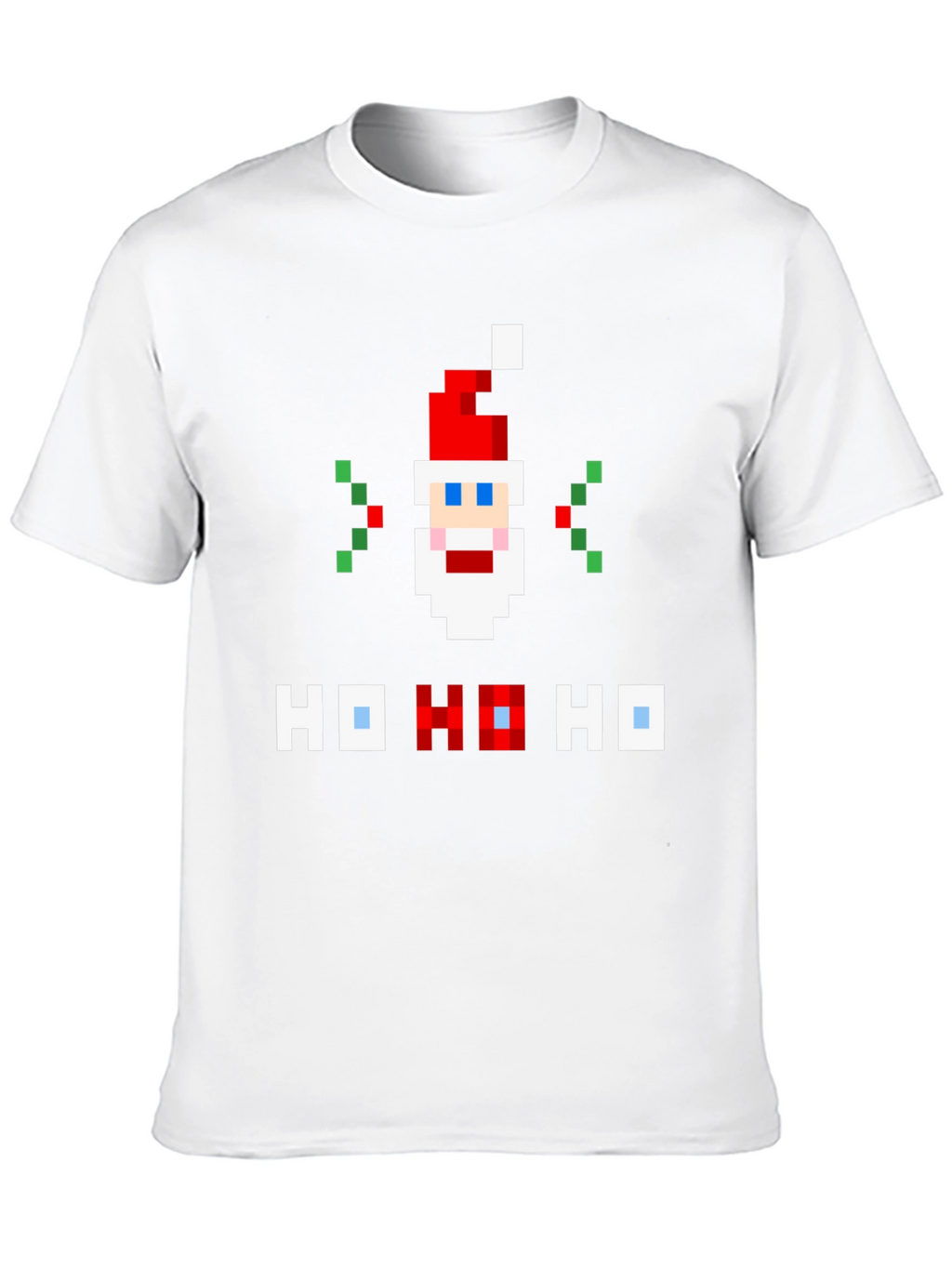 Pixel Santa Ho Ho Ho Graphic Tee
