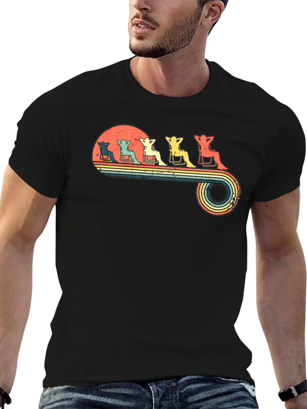 Relaxing Beach Chair Retro T-Shirt