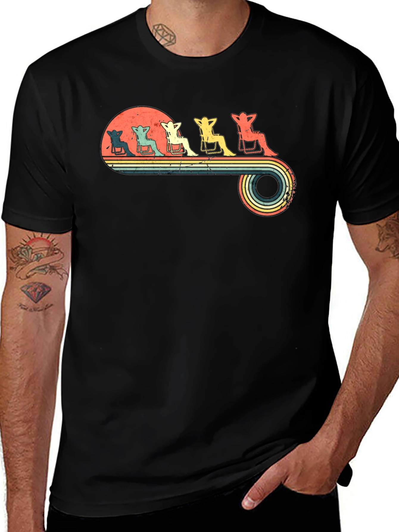 Relaxing Beach Chair Retro T-Shirt
