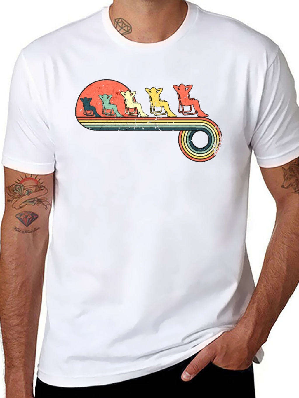 Relaxing Beach Chair Retro T-Shirt
