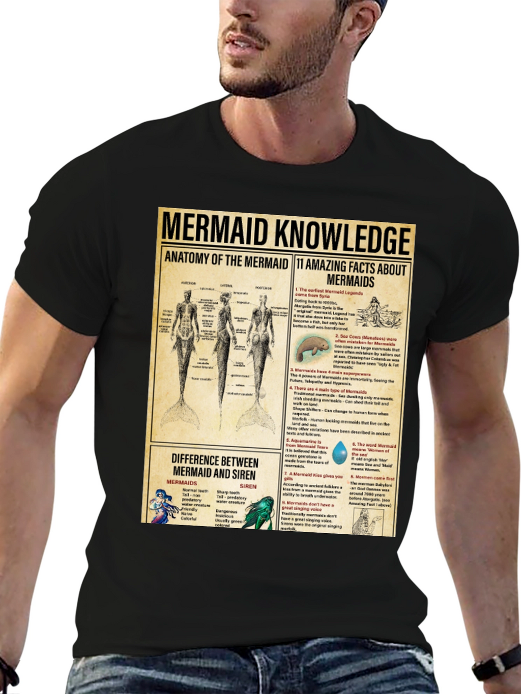 Mermaid Knowledge T-Shirt - Anatomy & Facts Tee