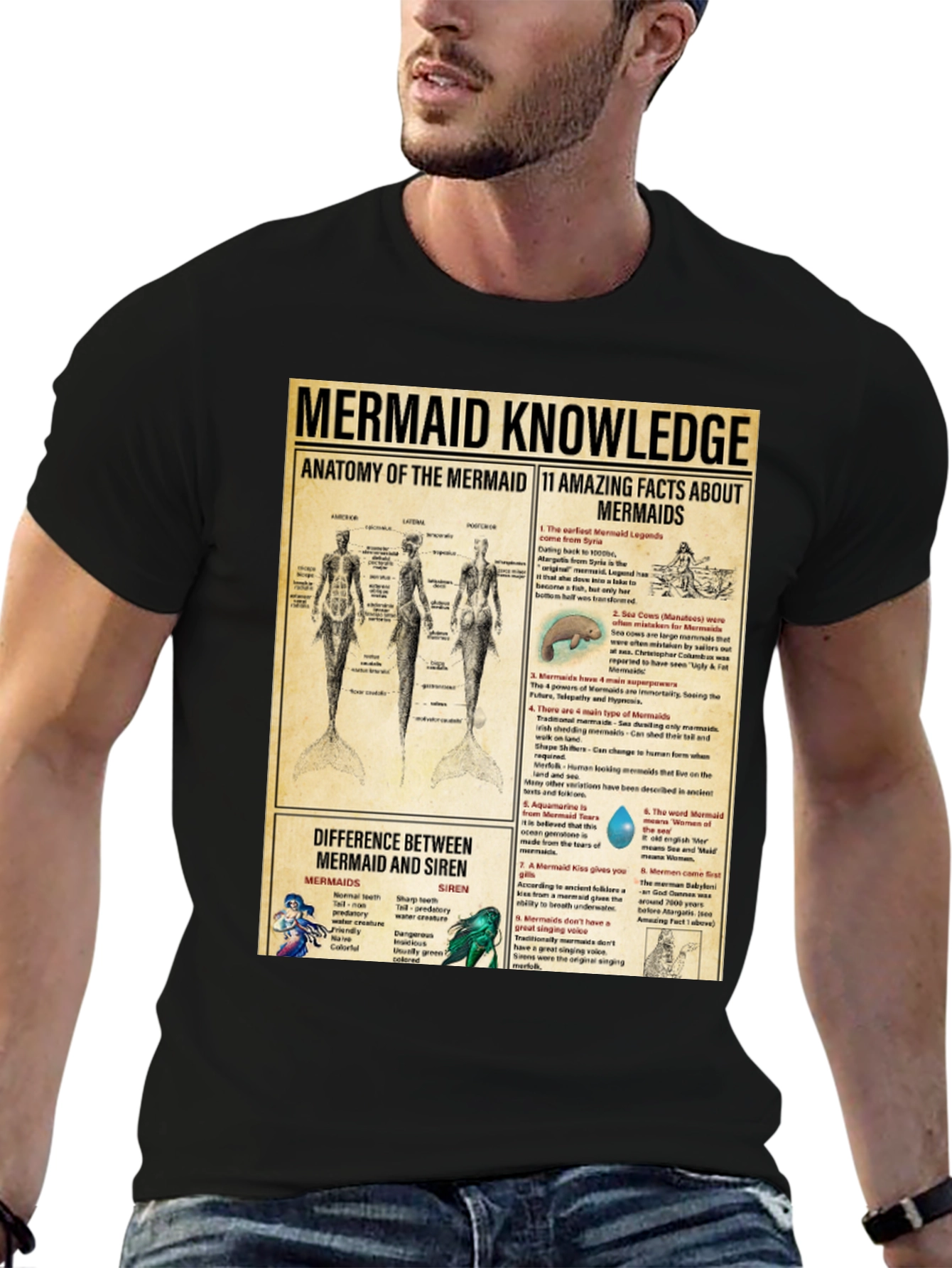 Mermaid Knowledge T-Shirt - Anatomy & Facts Tee