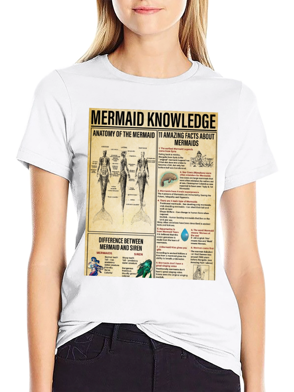 Mermaid Knowledge T-Shirt - Anatomy & Facts Tee