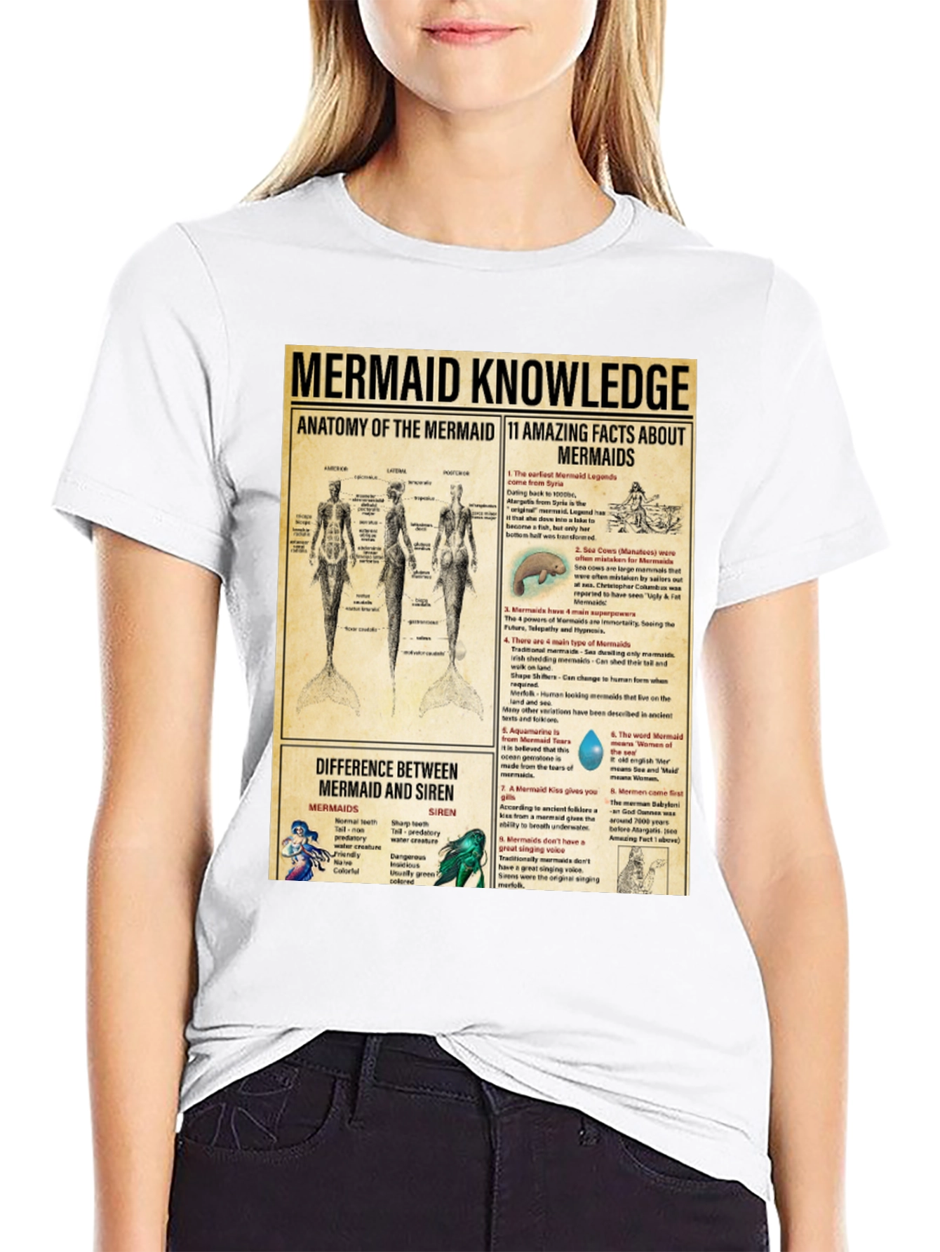 Mermaid Knowledge T-Shirt - Anatomy & Facts Tee