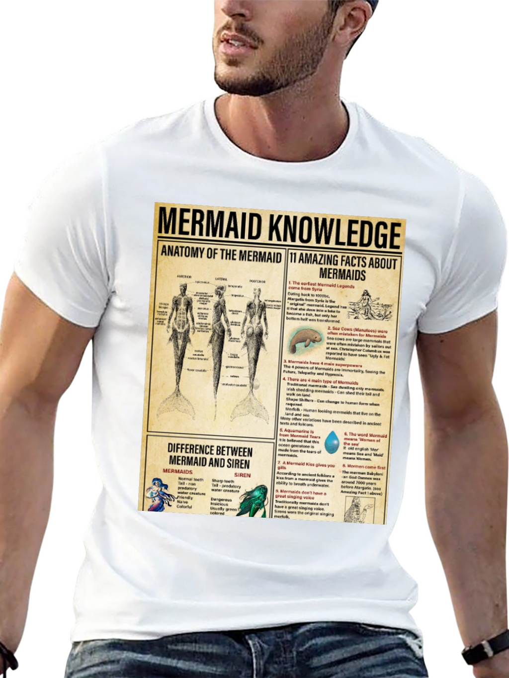 Mermaid Knowledge T-Shirt - Anatomy & Facts Tee