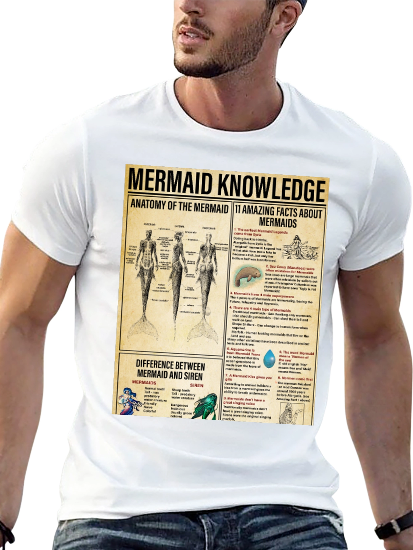Mermaid Knowledge T-Shirt - Anatomy & Facts Tee