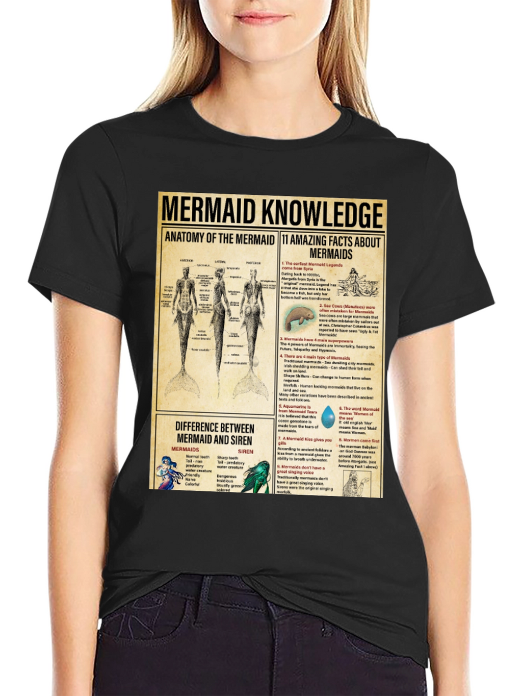 Mermaid Knowledge T-Shirt - Anatomy & Facts Tee