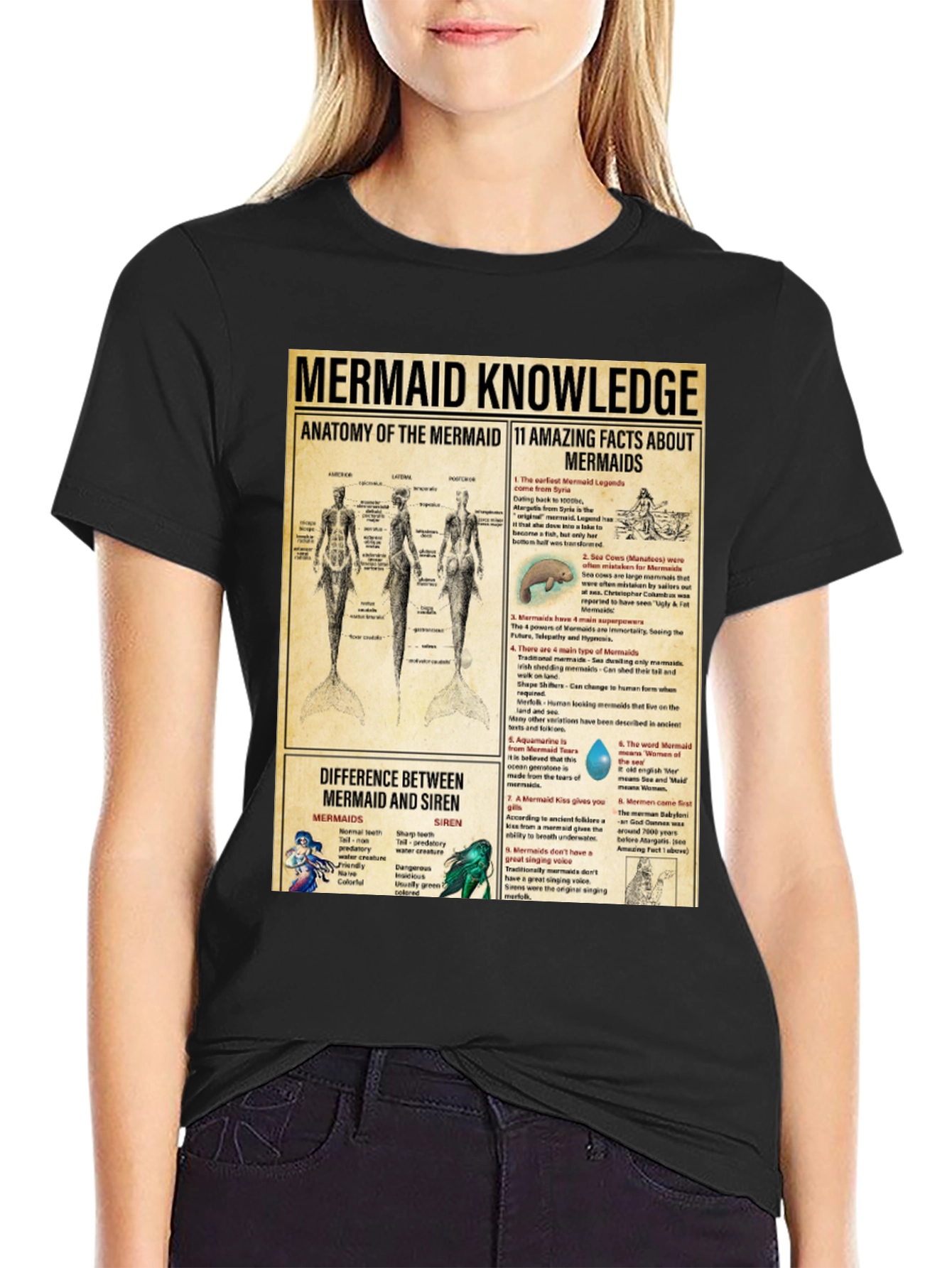 Mermaid Knowledge T-Shirt - Anatomy & Facts Tee