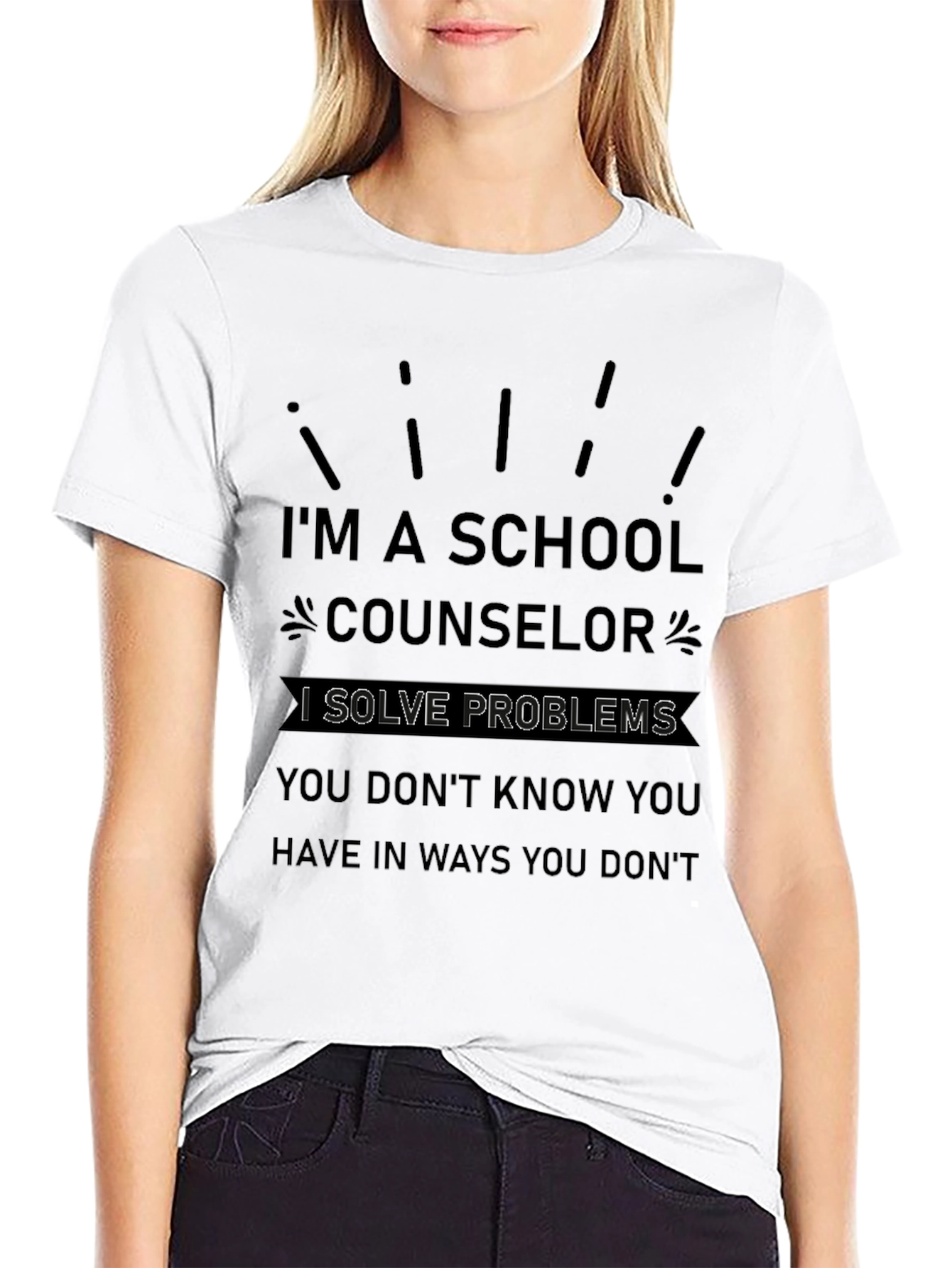 School Counselor T-Shirt - I Solve Problems Funny Tee
