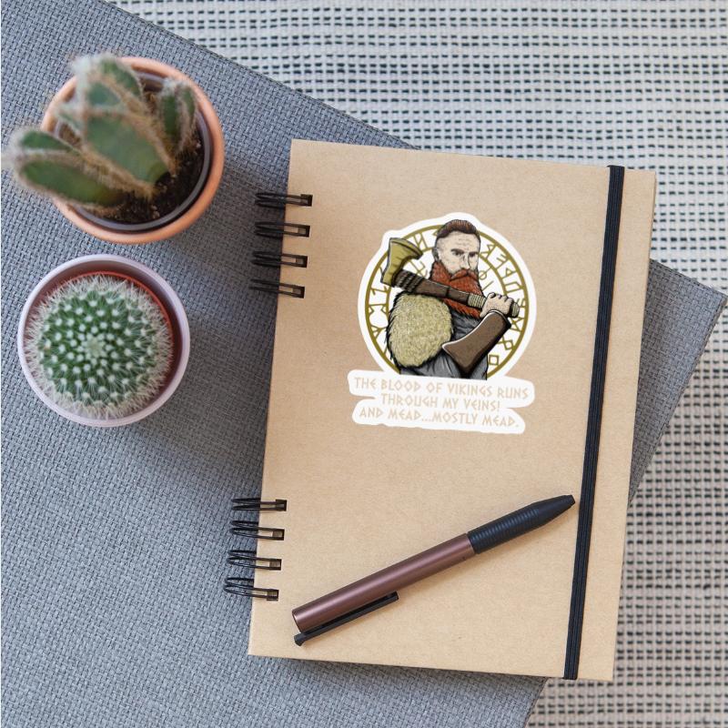 Mead Runs Through My Veins Funny Odin Humor Norse