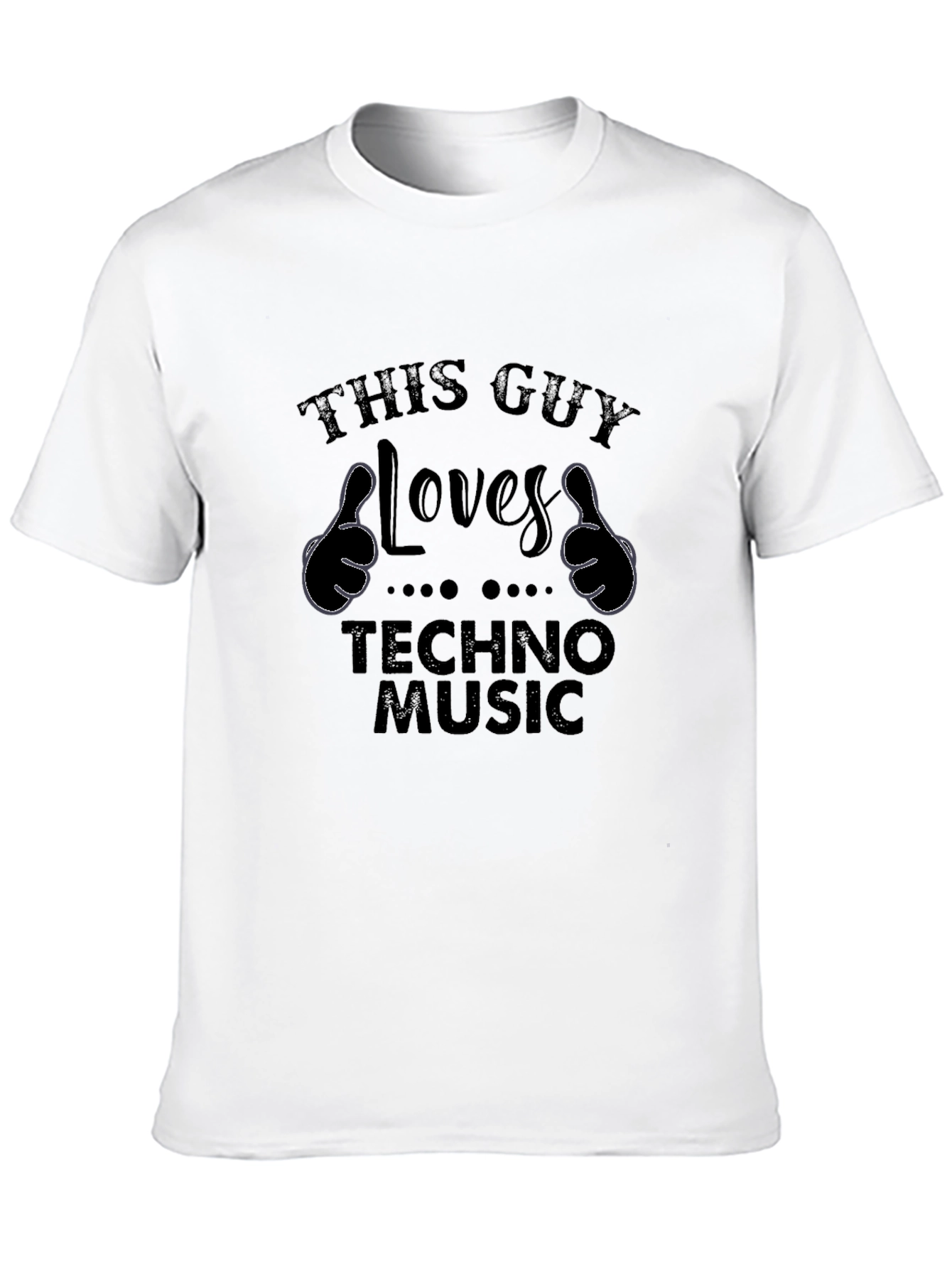 This Guy Loves Techno Music Graphic Tee