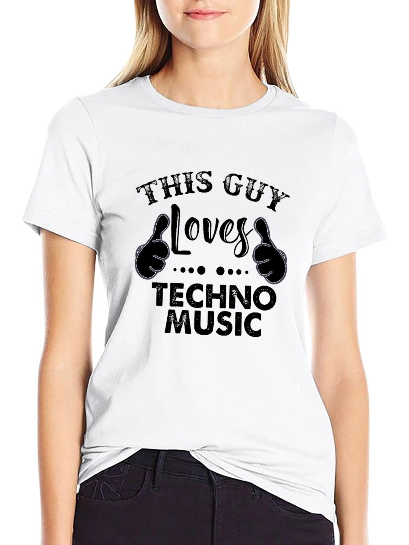 This Guy Loves Techno Music Graphic Tee