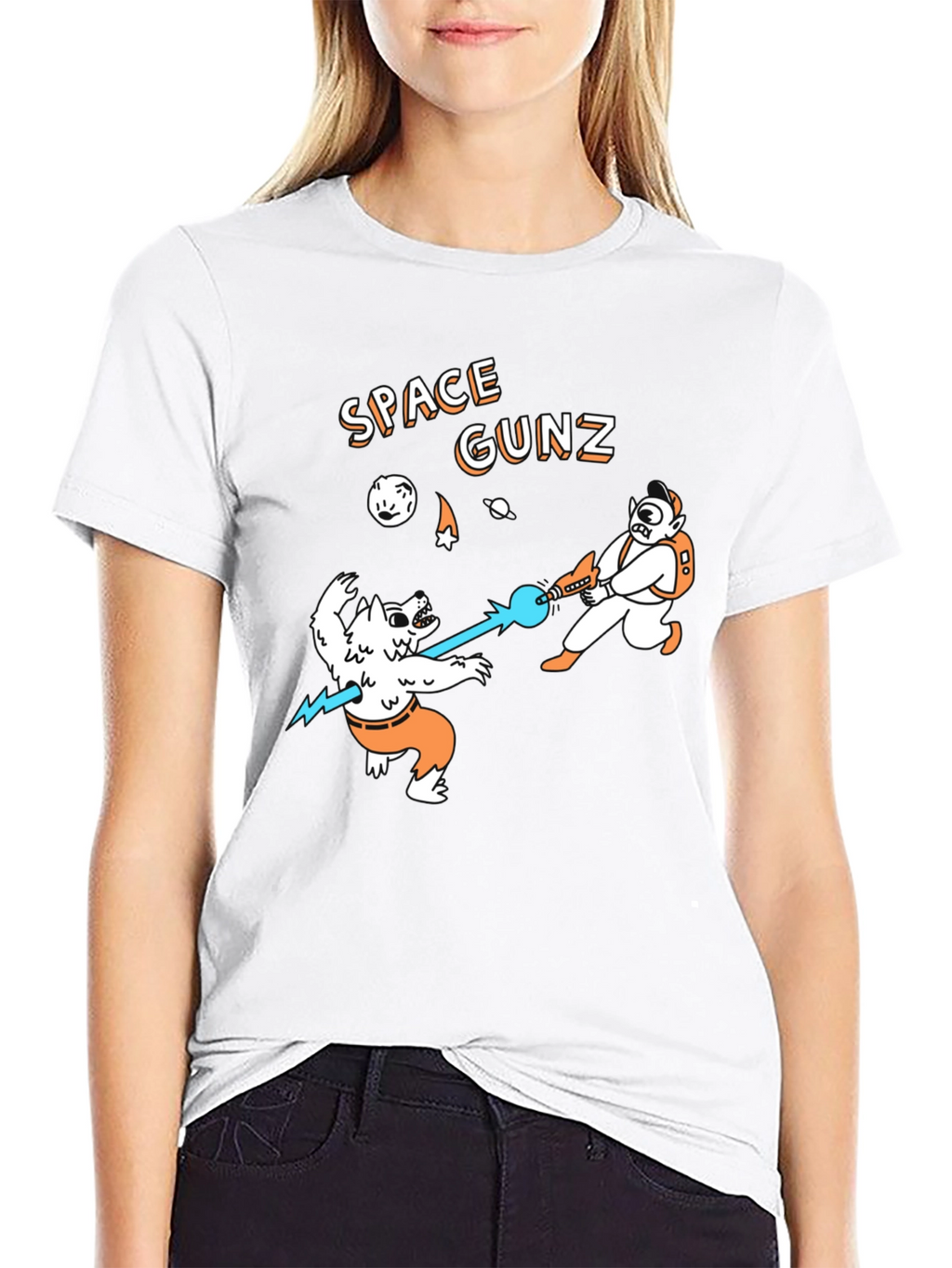 Space Gunz Graphic Tee - Unique Design Black T-Shirt