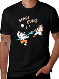 Space Gunz Graphic Tee - Unique Design Black T-Shirt