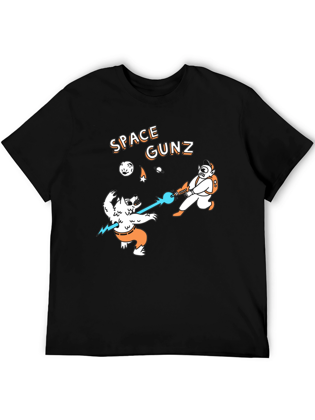 Space Gunz Graphic Tee - Unique Design Black T-Shirt