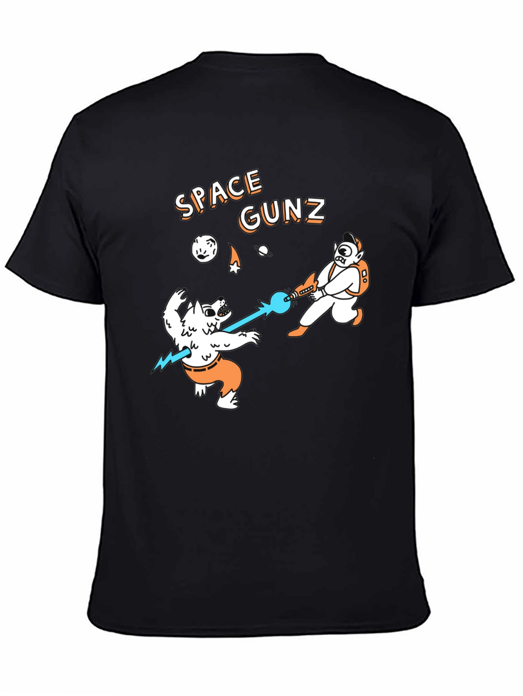 Space Gunz Graphic Tee - Unique Design Black T-Shirt