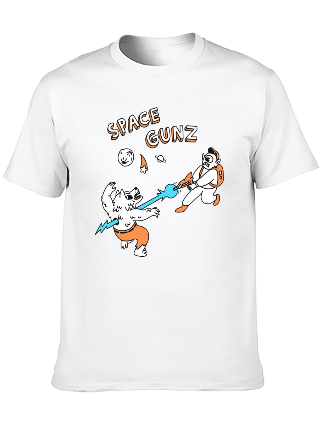Space Gunz Graphic Tee - Unique Design Black T-Shirt