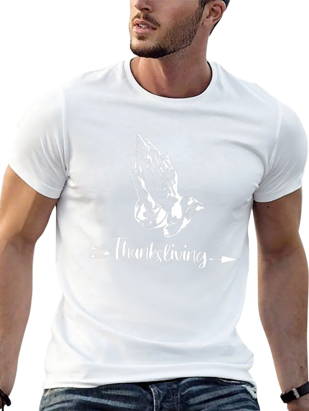 Thanksgiving Prayer Hands Arrow T-Shirt