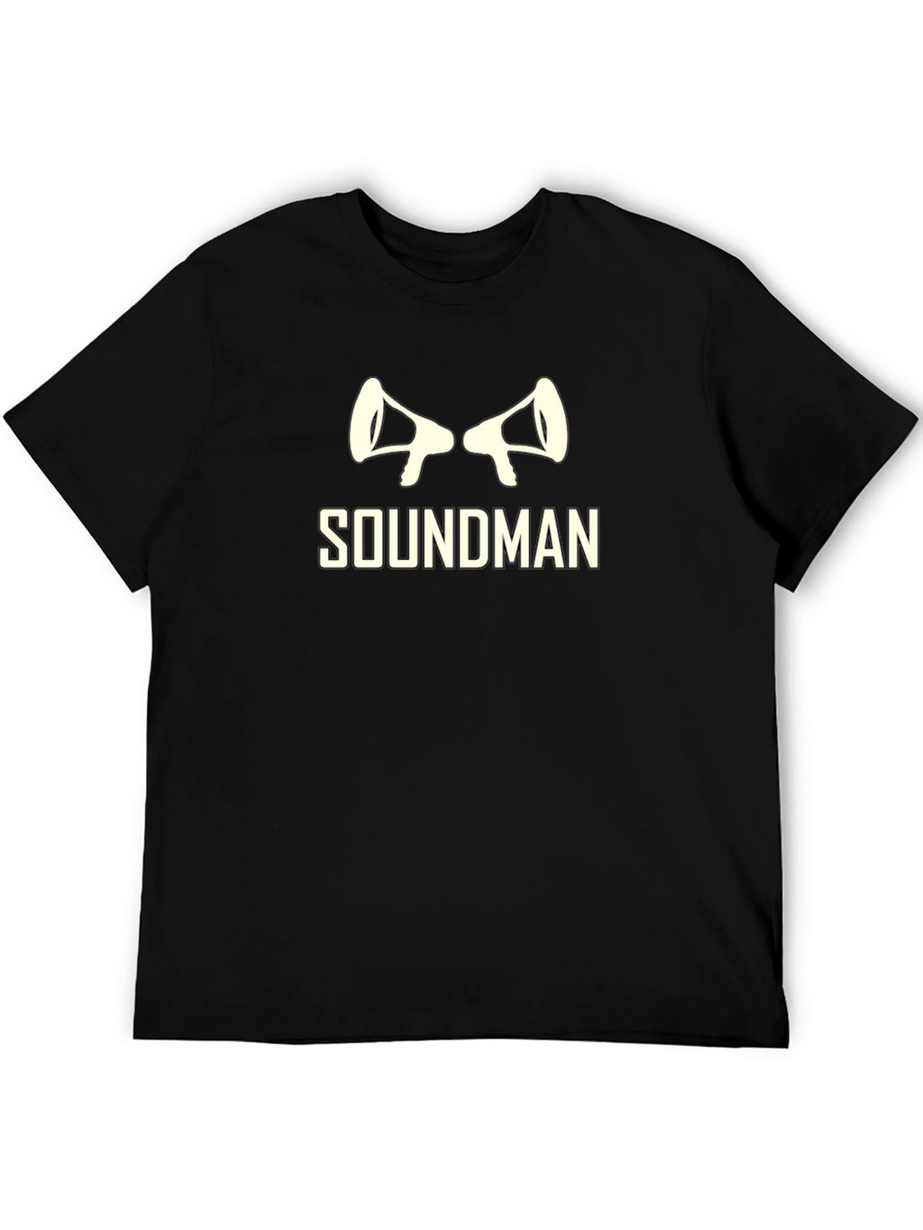 Soundman Graphic Tee - Black Cotton T-Shirt