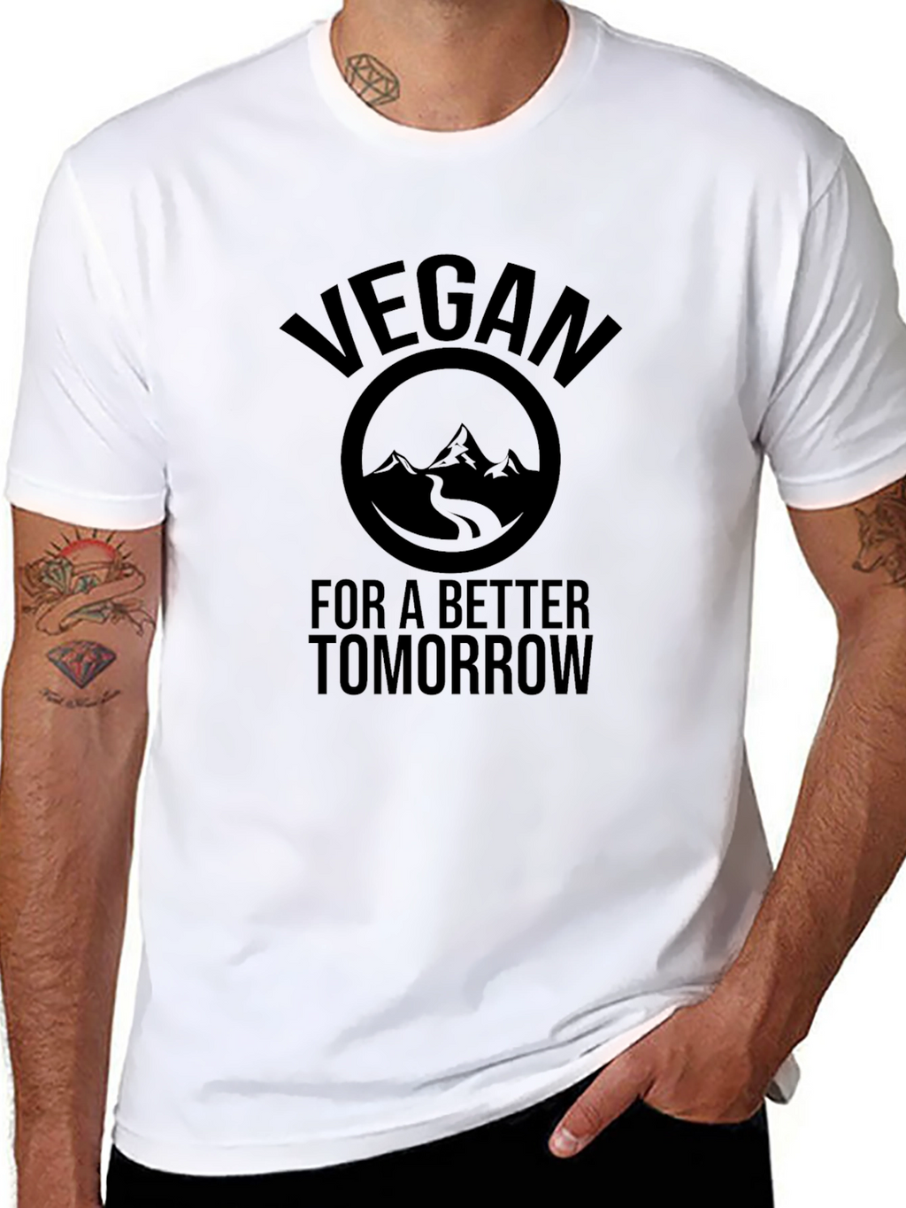 Vegan For A Better Tomorrow Black T-Shirt