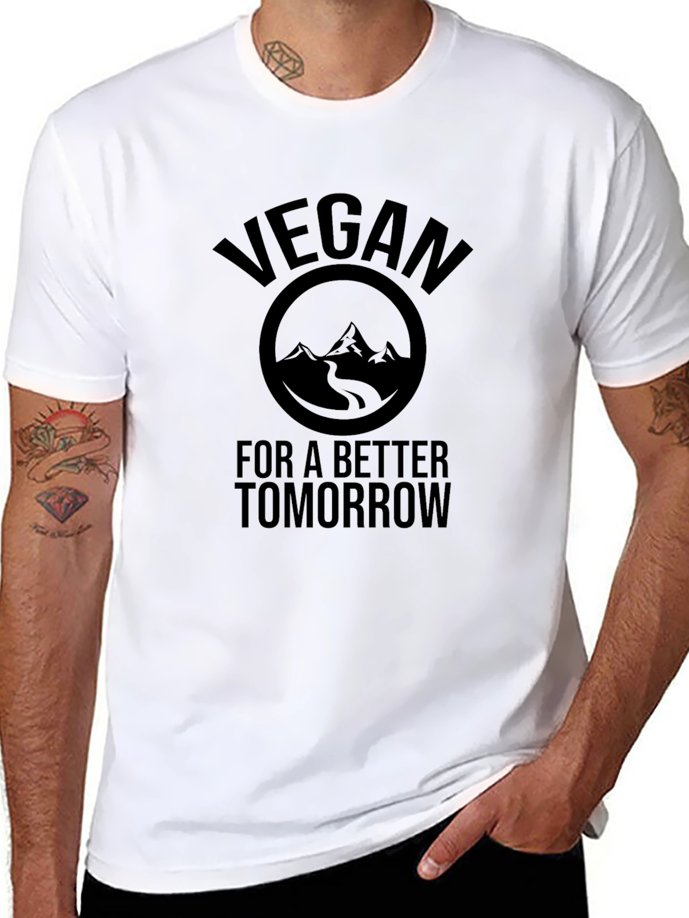 Vegan For A Better Tomorrow Black T-Shirt