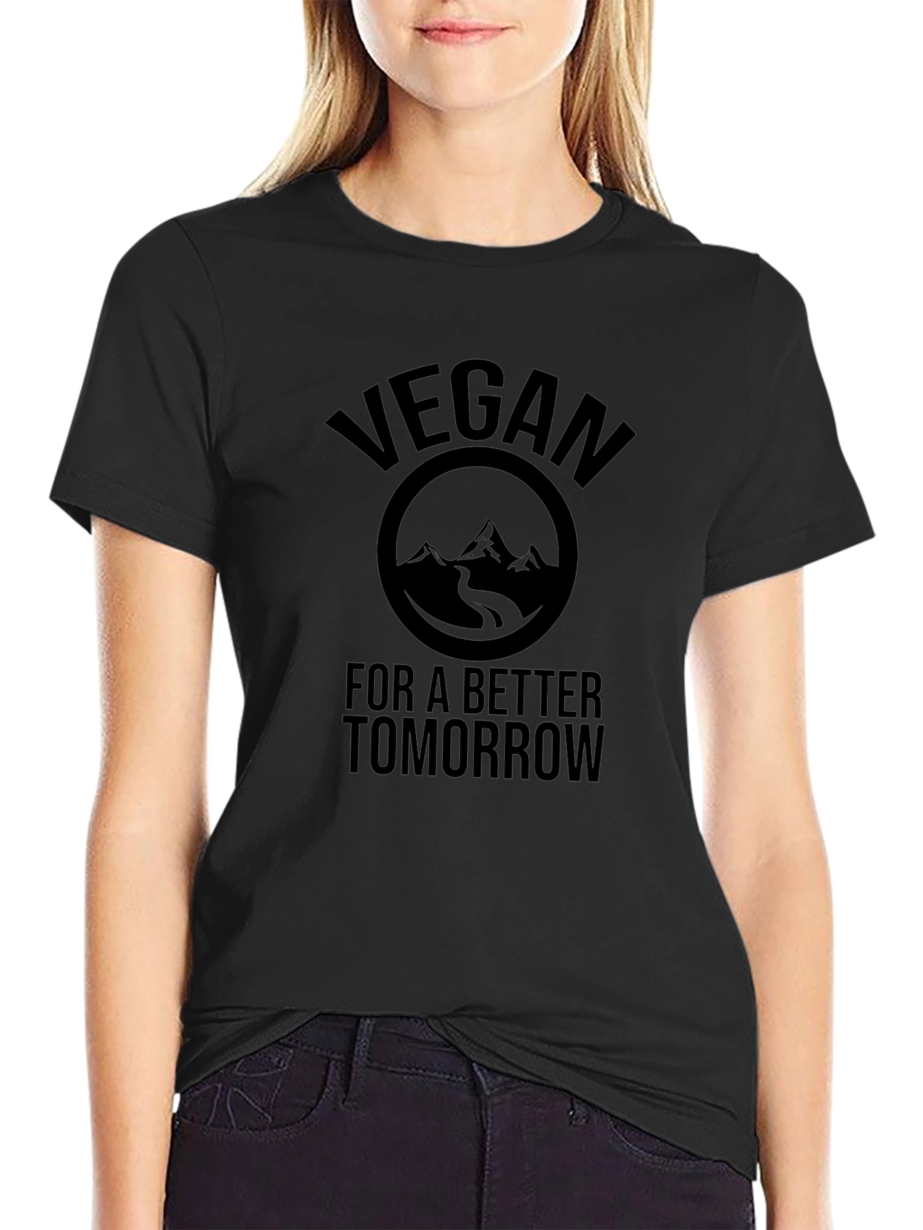 Vegan For A Better Tomorrow Black T-Shirt