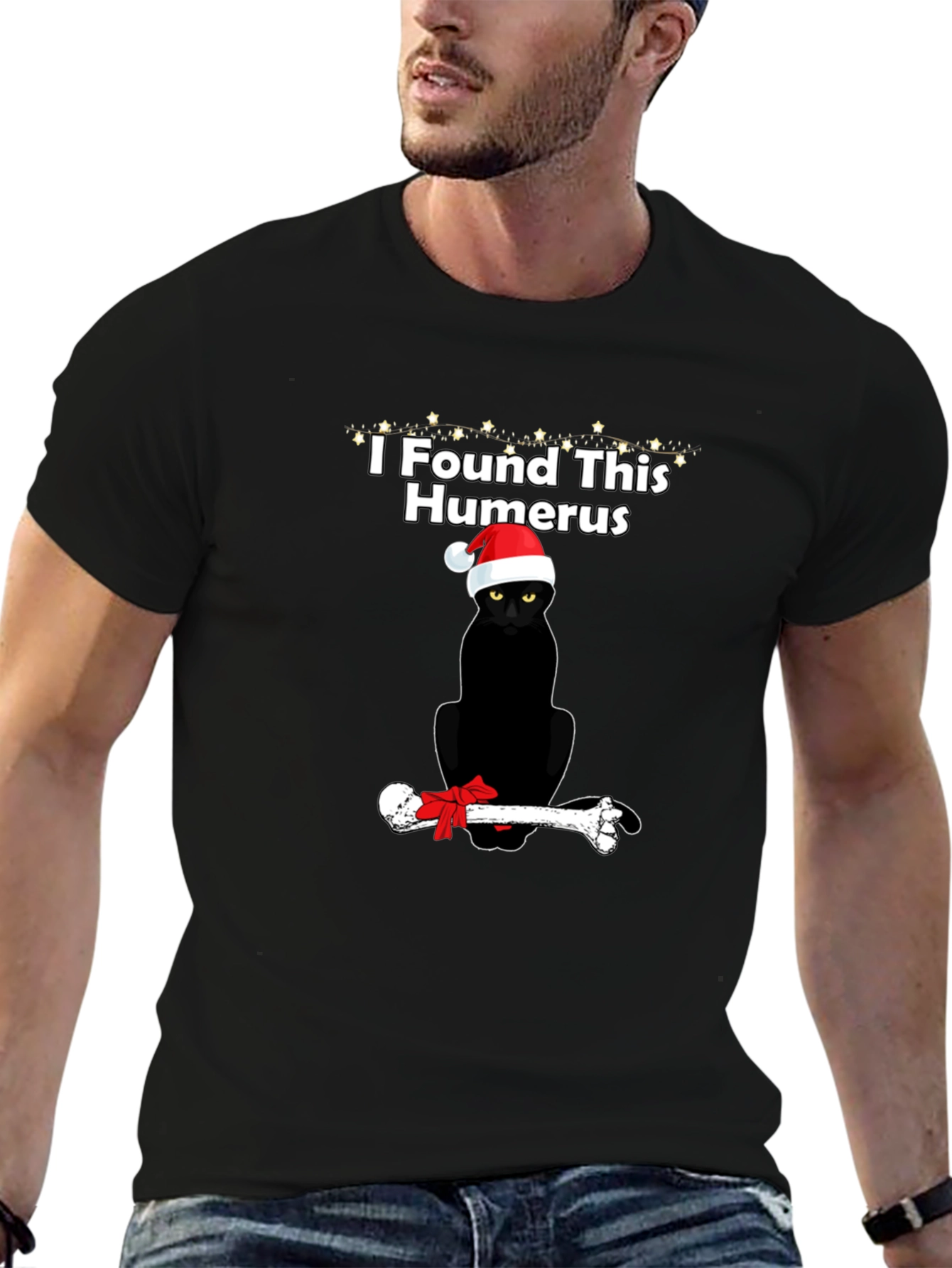 Funny Christmas Cat Humerus T-Shirt