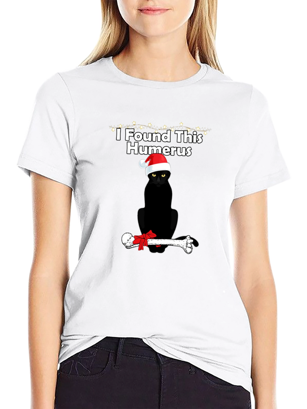 Funny Christmas Cat Humerus T-Shirt