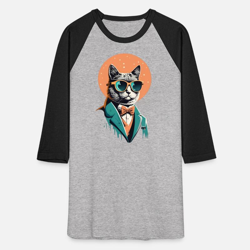 Minimalist Cat Wearing formal - Retro sunglasses