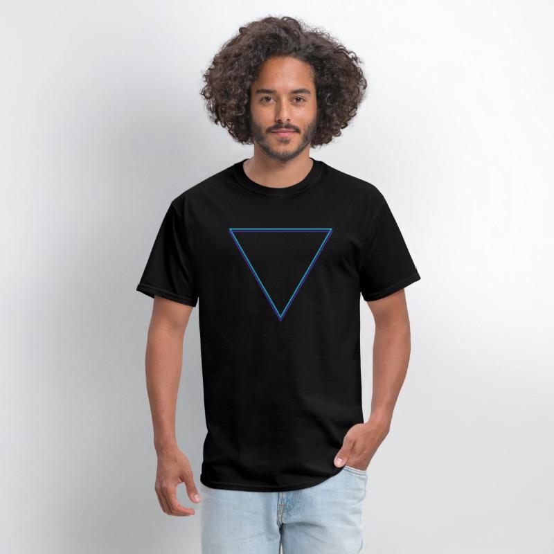 Minimalist Inverted Triangle Geometric Neon