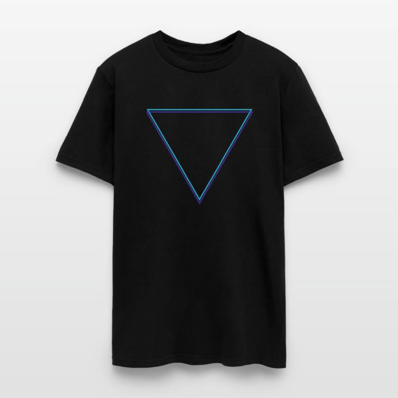 Minimalist Inverted Triangle Geometric Neon