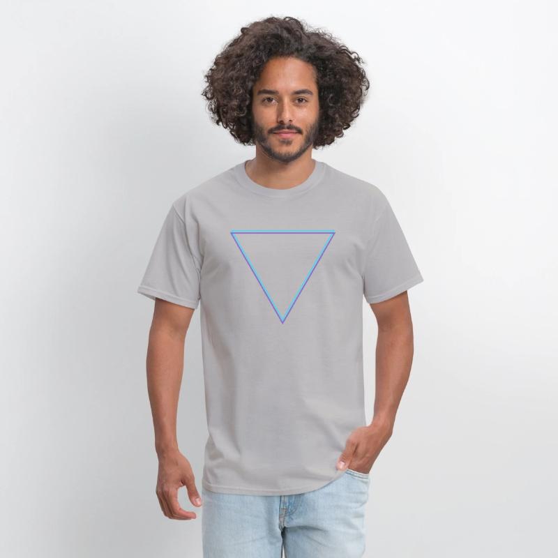 Minimalist Inverted Triangle Geometric Neon