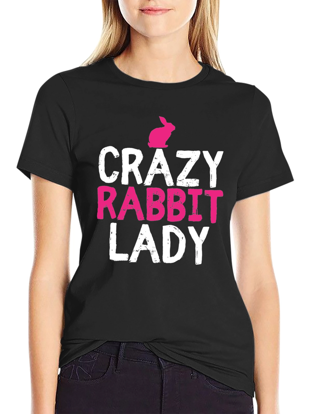 Crazy Rabbit Lady T-Shirt - Funny Animal Lover Tee