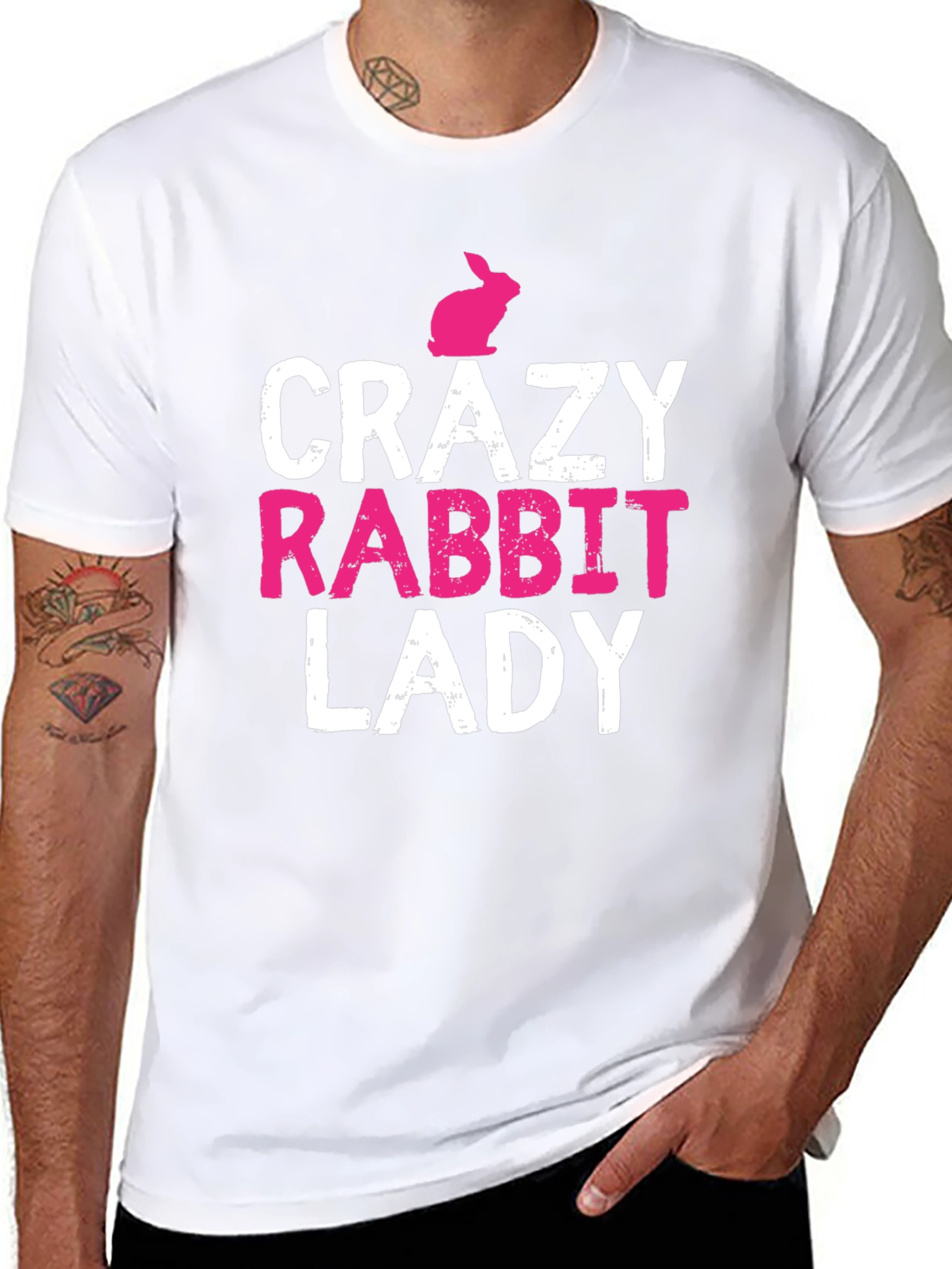 Crazy Rabbit Lady T-Shirt - Funny Animal Lover Tee